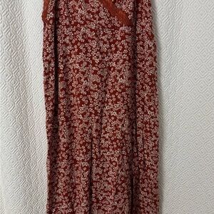 No Boundaries Floral Dress in Red and White
